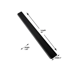 3M™ Gel Wrist Rest for Standing Desks, Non-Slip Back, Black (WR200B)