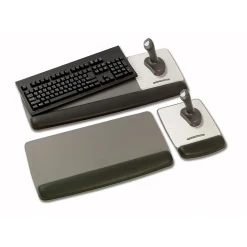 3M Gel Wrist Rest with Platform for Keyboard, Non-Skid Base, Gray (WR420LE)