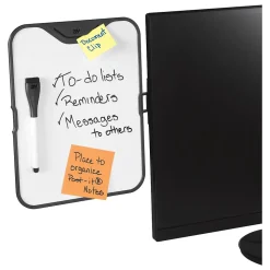 3M™ Monitor Whiteboard with Document Clip, Black (MWB100B)