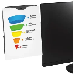 3M™ Monitor Whiteboard with Document Clip, Black (MWB100B)