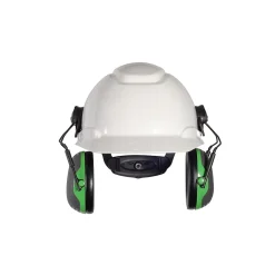 3M Occupational Health & Env Safety X-Series Cap Mount Earmuffs, Black & Green