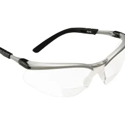 3M Occupational Health & Env Safety Silver & Black Frame Safety Glasses, Gray