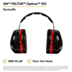 3M PELTOR Optime 105 Over-the-Head Earmuffs (H10A)