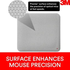3M™ Precise™ Mouse Pad Enhances the Precision of Optical Mice, Non-Skid, Foam Back, 9