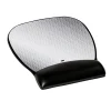 3M™ Precise Vertex Mouse Pad with Gel Wrist Rest, Non-Skid Base, Black/Silver (MW310LE)