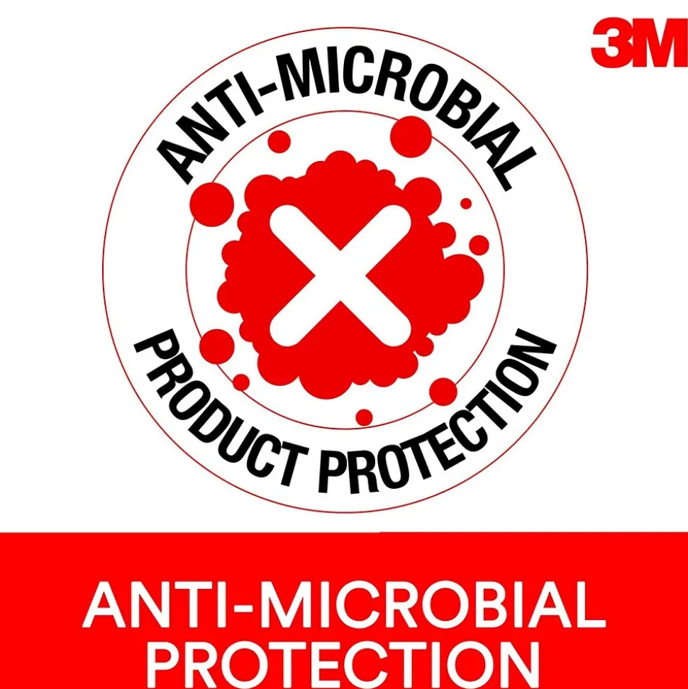 3M™ Precise Vertex Mouse Pad with Gel Wrist Rest, Non-Skid Base, Black/Silver (MW310LE)