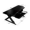 3M Precision XL Easy Lift 6" - 20" Adjustable Desk, Black (SD70B)