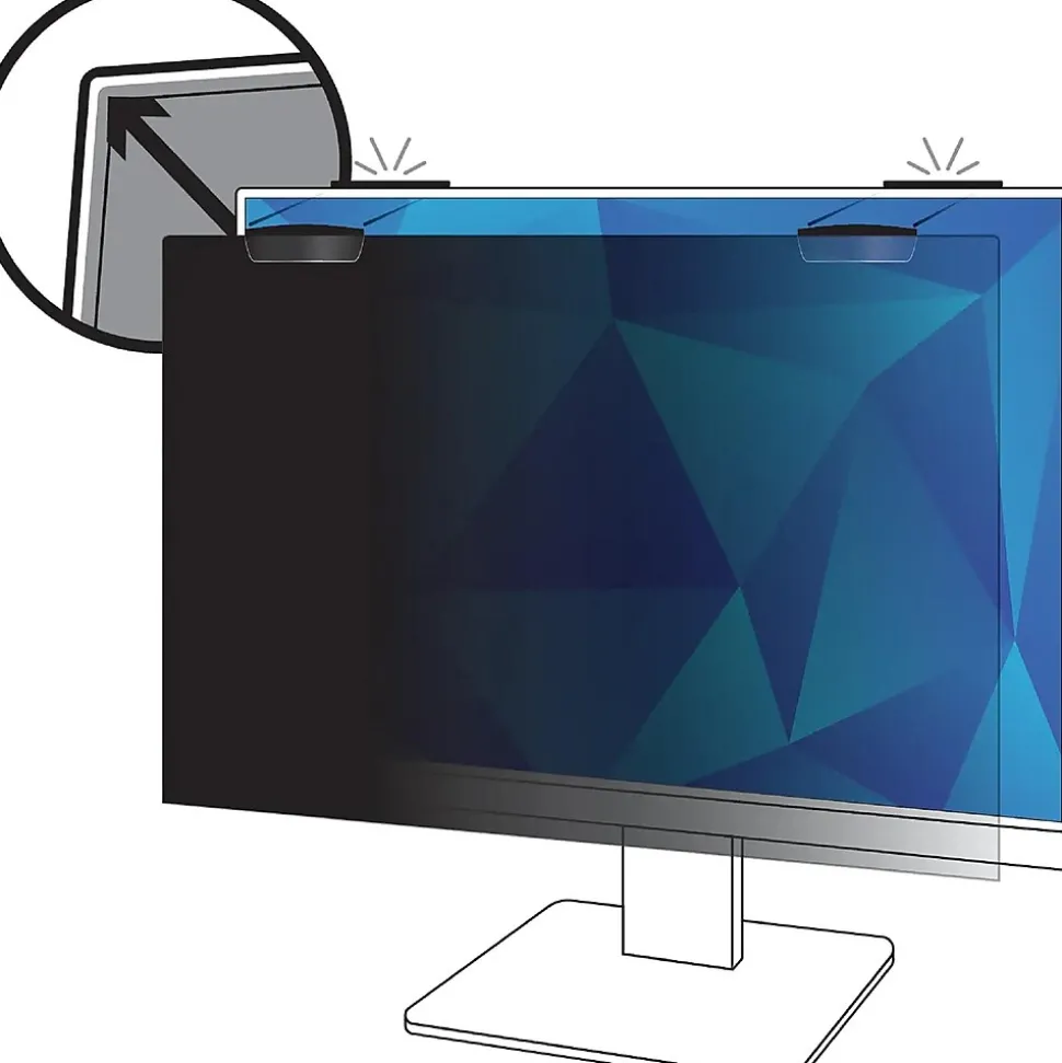 3M Privacy Filter for 27.0 in Full Screen Monitor with 3M COMPLY Magnetic Attach, 16:9 Aspect Ratio (PF270W9E)