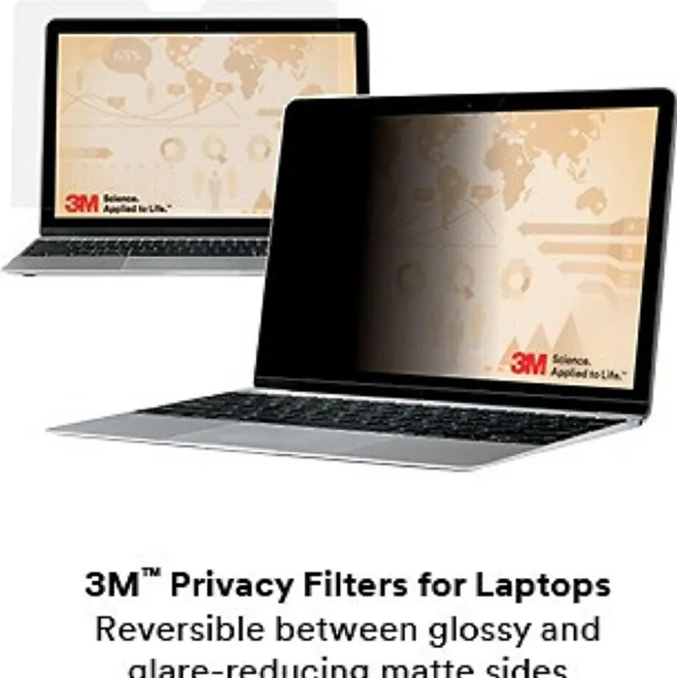 3M Privacy Filter for 13.3" Widescreen Laptop with COMPLY Attachment System, 16:9 Aspect Ratio (PF133W9B)