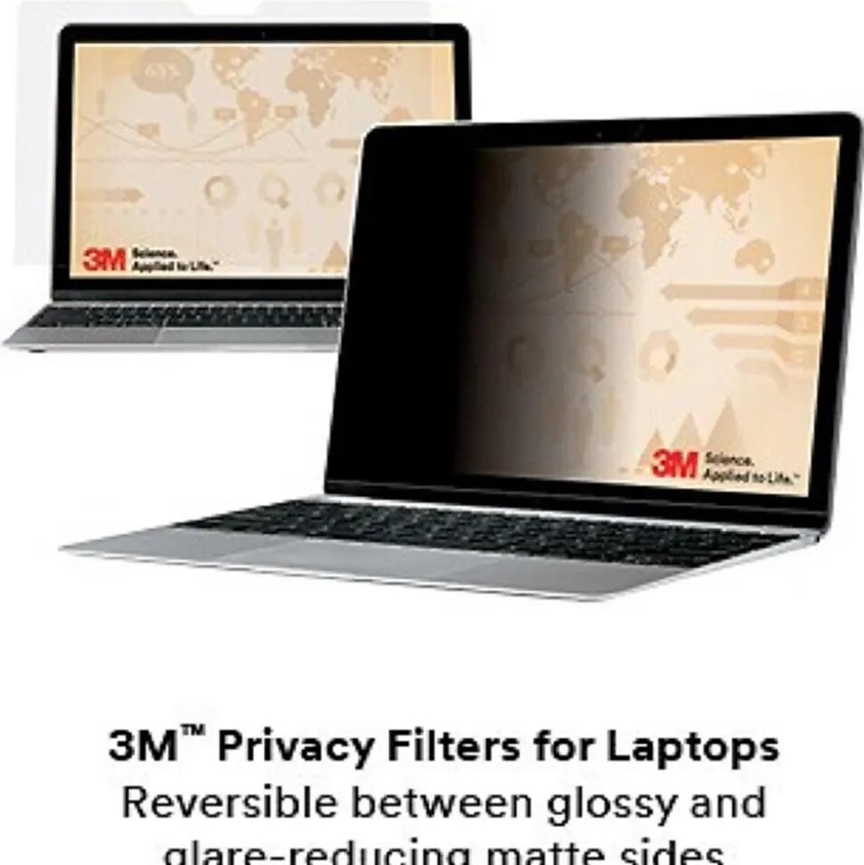 3M Privacy Filter for 15.6" Widescreen Laptop with COMPLY Attachment System, 16:9 Aspect Ratio (PF156W9B)