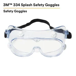3M Safety Splash Goggle 334, Clear Lens (40660)