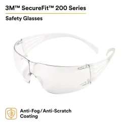 3M SecureFit Protective Eyewear, Clear Lens (SF201AF)