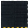 M+A Matting Hog Heaven III Comfort Anti-Fatigue Mat, 3' x 3.32', Black with Yellow Striped Border, Side (447204100)
