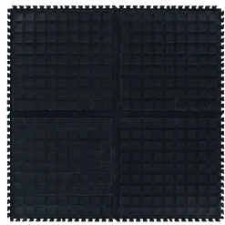 M+A Matting Hog Heaven III Comfort Anti-Fatigue Mat, 3' x 3', Black Center (447201100)
