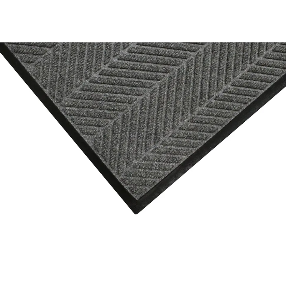 M+A Matting WaterHog Max Herringbone Classic Mat, Universal Cleated, 6' x 12.2', Grey Ash (224000000000)