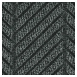 M+A Matting WaterHog Max Herringbone Fashion Mat, Universal Cleated, 3' x 5', Black Smoke (22417035070)