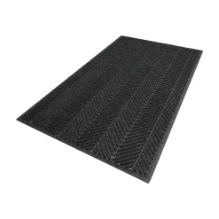 M+A Matting WaterHog Max Herringbone Fashion Mat, Universal Cleated, 3' x 5', Black Smoke (22417035070)