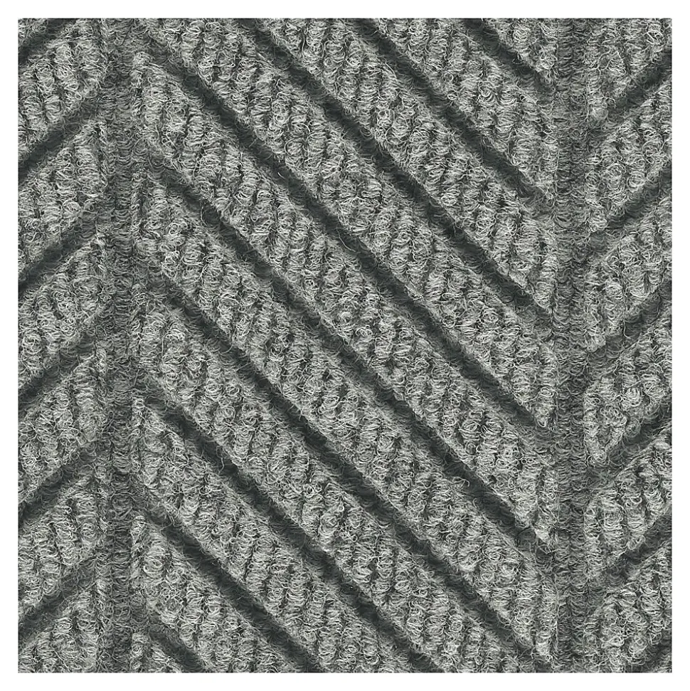 M+A Matting WaterHog Max Herringbone Classic Mat, Smooth, 4' x 6', Grey Ash (22407346170)