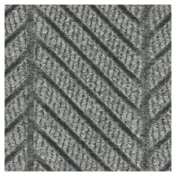 M+A Matting WaterHog Max Herringbone Classic Mat, Universal Cleated, 4' x 6', Grey Ash (22407346070)
