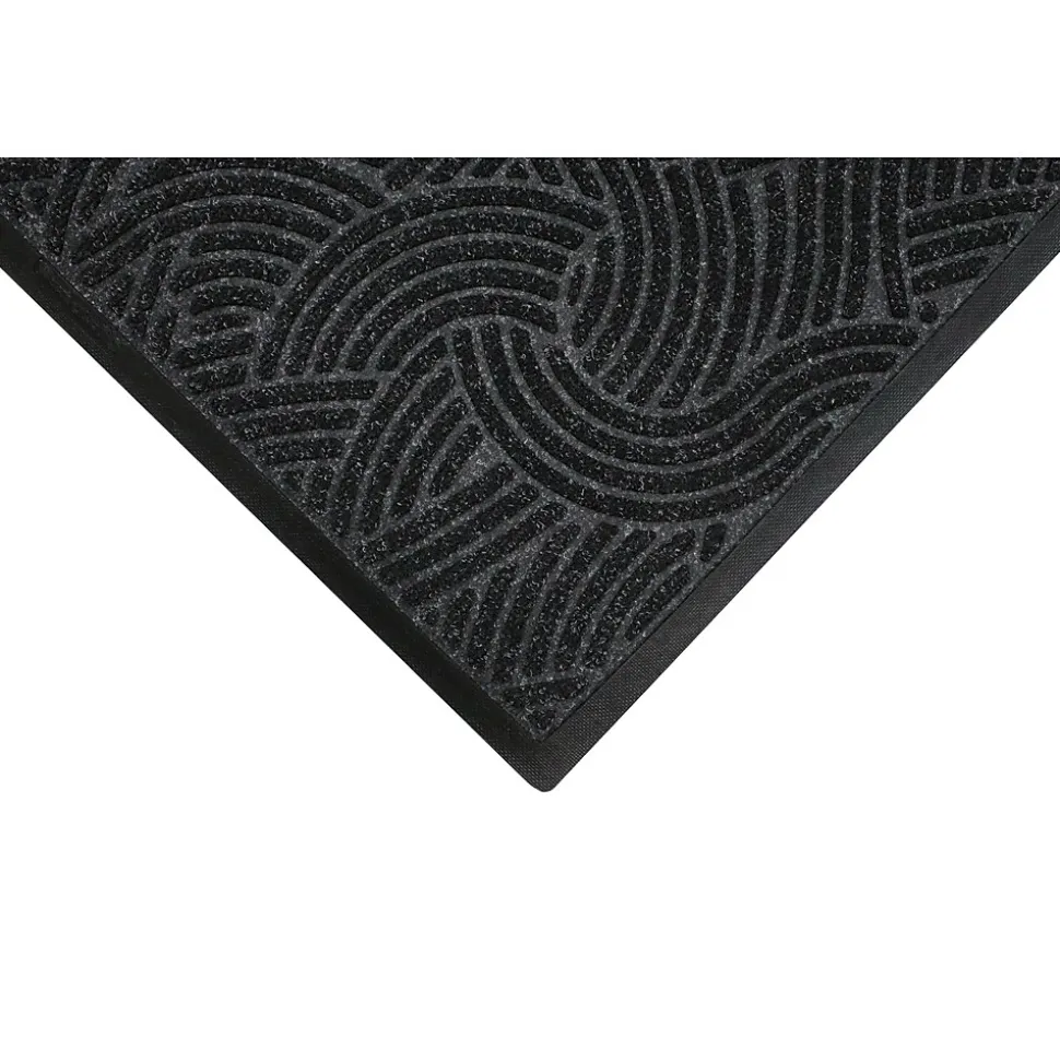 M+A Matting WaterHog Plus Indoor Mat, 3.75' x 5.83', Black Smoke (1857046090)