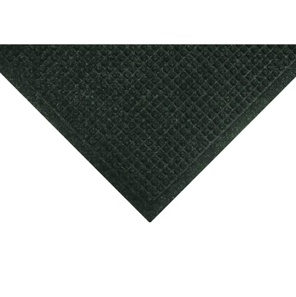 M+A Matting WaterHog Squares Fashion Mat, Universal Cleated, 3' x 20', Evergreen (28059320070)