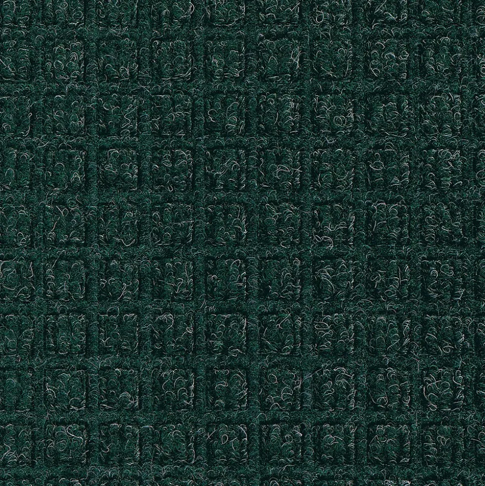 M+A Matting WaterHog Squares Fashion Mat, Universal Cleated, 3' x 20', Evergreen (28059320070)