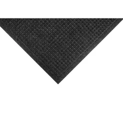 M+A Matting WaterHog Squares Fashion Mat, Universal Cleated, 3' x 5', Charcoal (2805435070)