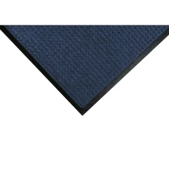 M+A Matting WaterHog Squares Classic Mat, Universal Cleated, 4' x 10', Navy (20061410070)
