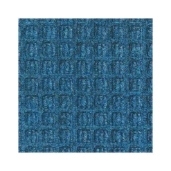 M+A Matting WaterHog Squares Classic Mat, Universal Cleated, 4' x 6', Medium Blue (2005646070)
