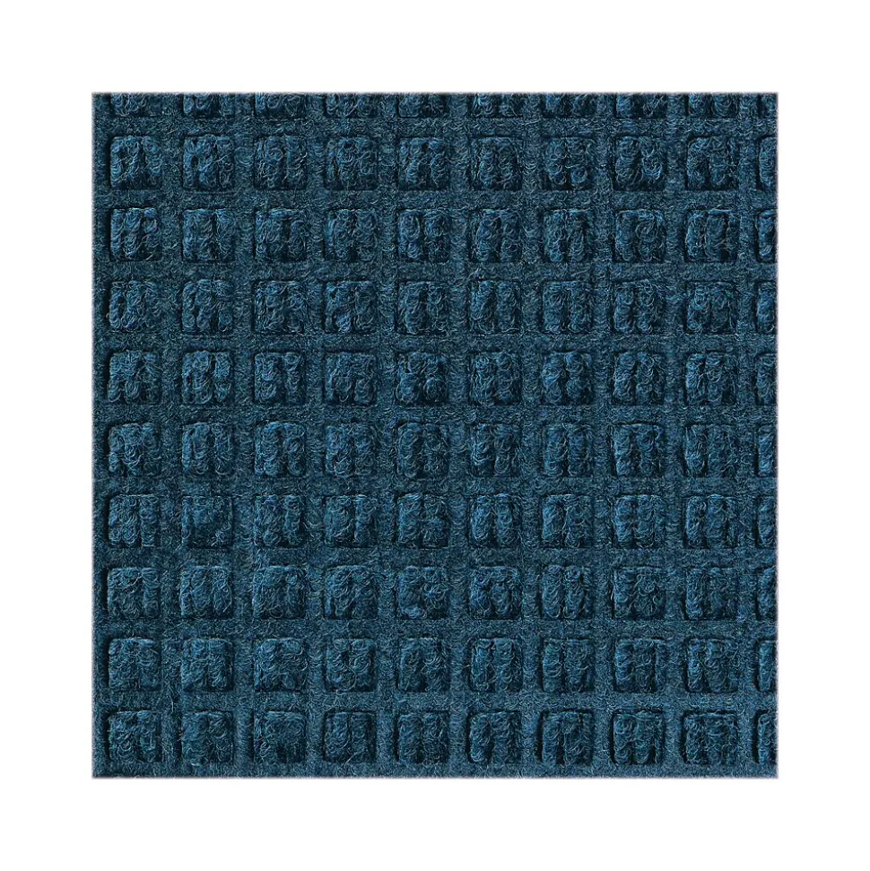 M+A Matting WaterHog Squares Classic Mat, Universal Cleated, 2' x 3', Navy (2006123070)