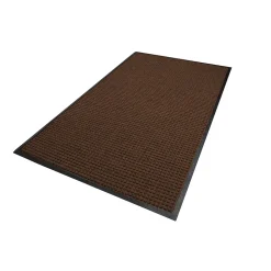 M+A Matting WaterHog Squares Classic Mat, Universal Cleated, 3' x 5', Dark Brown (2005235070)