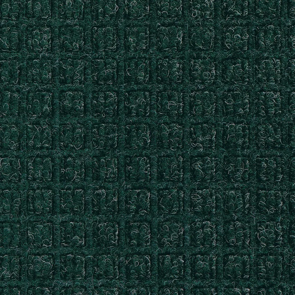 M+A Matting WaterHog Squares Classic Mat, Smooth, 6' x 6', Evergreen (2005966170)