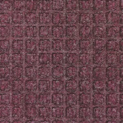 M+A Matting WaterHog Squares Classic Mat, Smooth, 4' x 10', Bordeaux (20060410170)