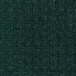 M+A Matting WaterHog Squares Classic Mat, Smooth, 4' x 10', Evergreen (20059410170)