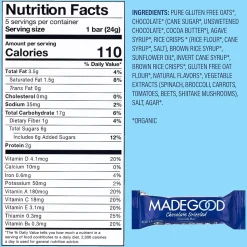 Madegood Chocolate Drizzled Granola Bars, Vanilla, 0.85 oz, 5/Box, 6 Boxes/Pack (307-00427)