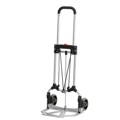 Magna Cart Steel Foldable Hand Truck with Telescoping Handle and 5" Rubber Wheels, 160 lbs., Silver/Black (MCI-S-SS)