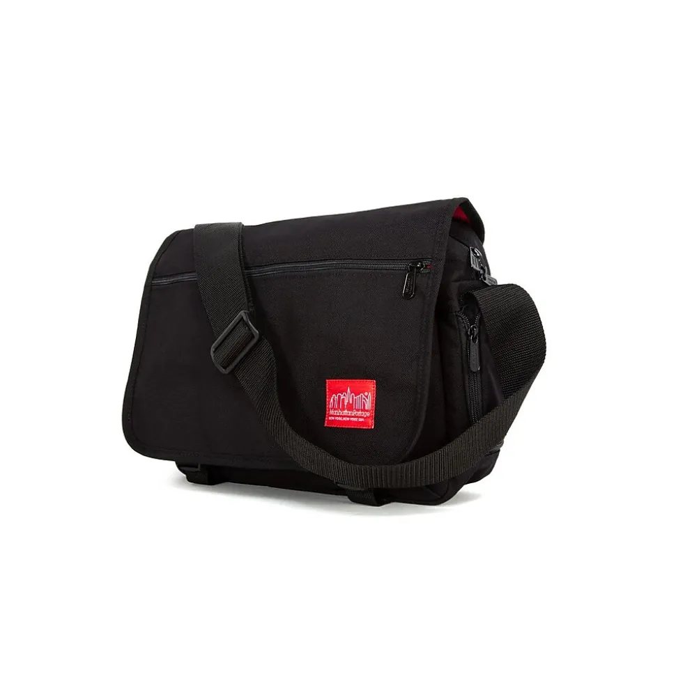 Manhattan Portage Delancey Fabric Casual Messenger Bag, Black (1466 BLK)