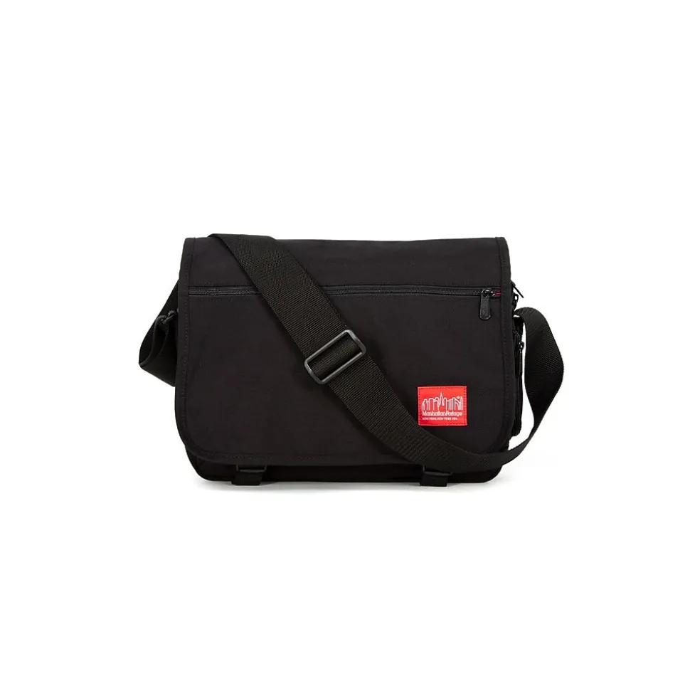 Manhattan Portage Delancey Fabric Casual Messenger Bag, Black (1466 BLK)