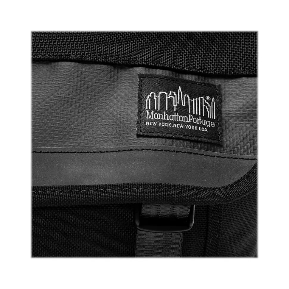 Manhattan Portage High Line Fabric Casual Messenger Bag, Black (1441-BL BLK)