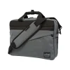 Manhattan Portage Second Avenue Fabric Water-Resistant Briefcase, Gray (1741-BL GRY)
