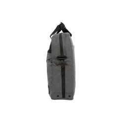 Manhattan Portage Second Avenue Fabric Water-Resistant Briefcase, Gray (1741-BL GRY)