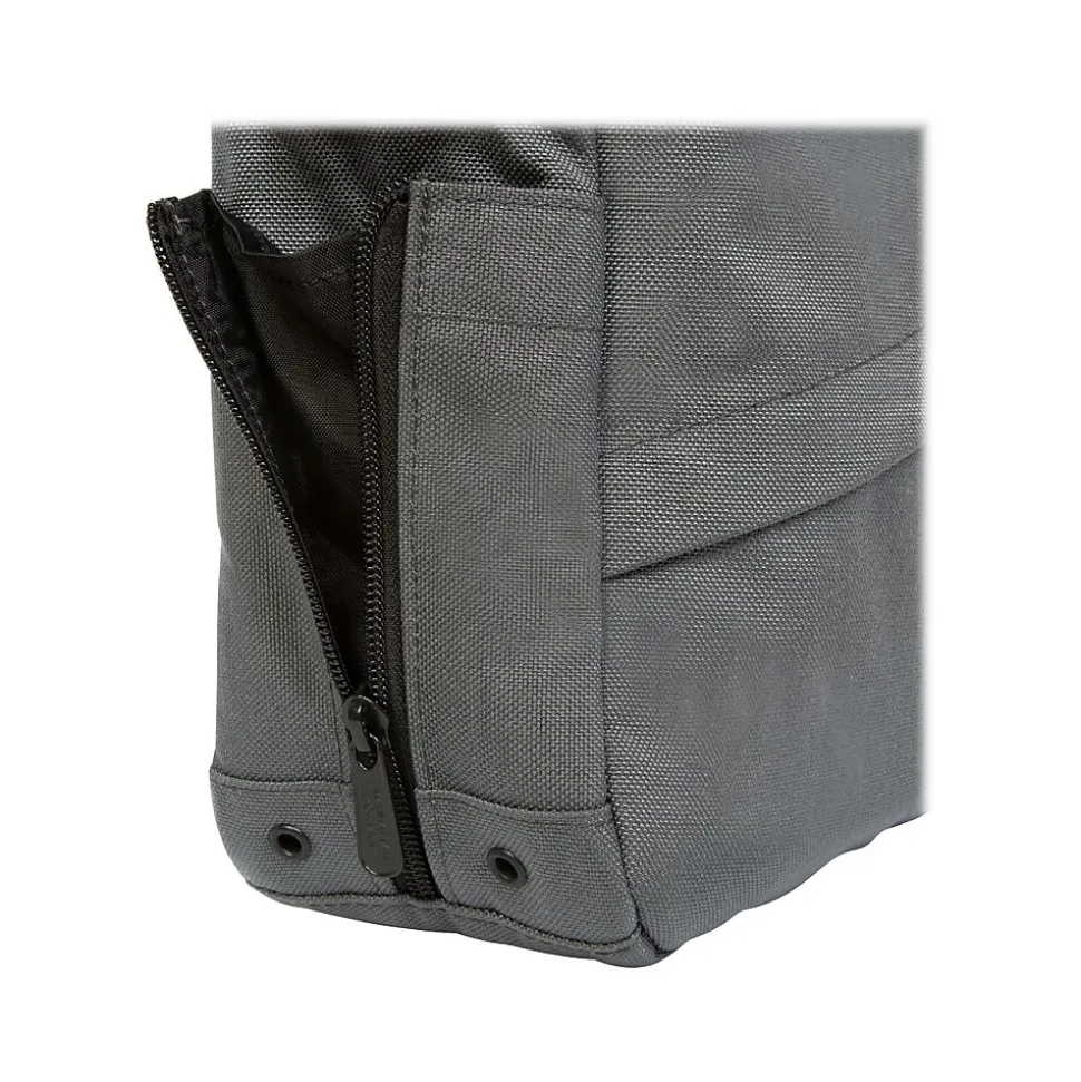 Manhattan Portage Second Avenue Fabric Water-Resistant Briefcase, Gray (1741-BL GRY)