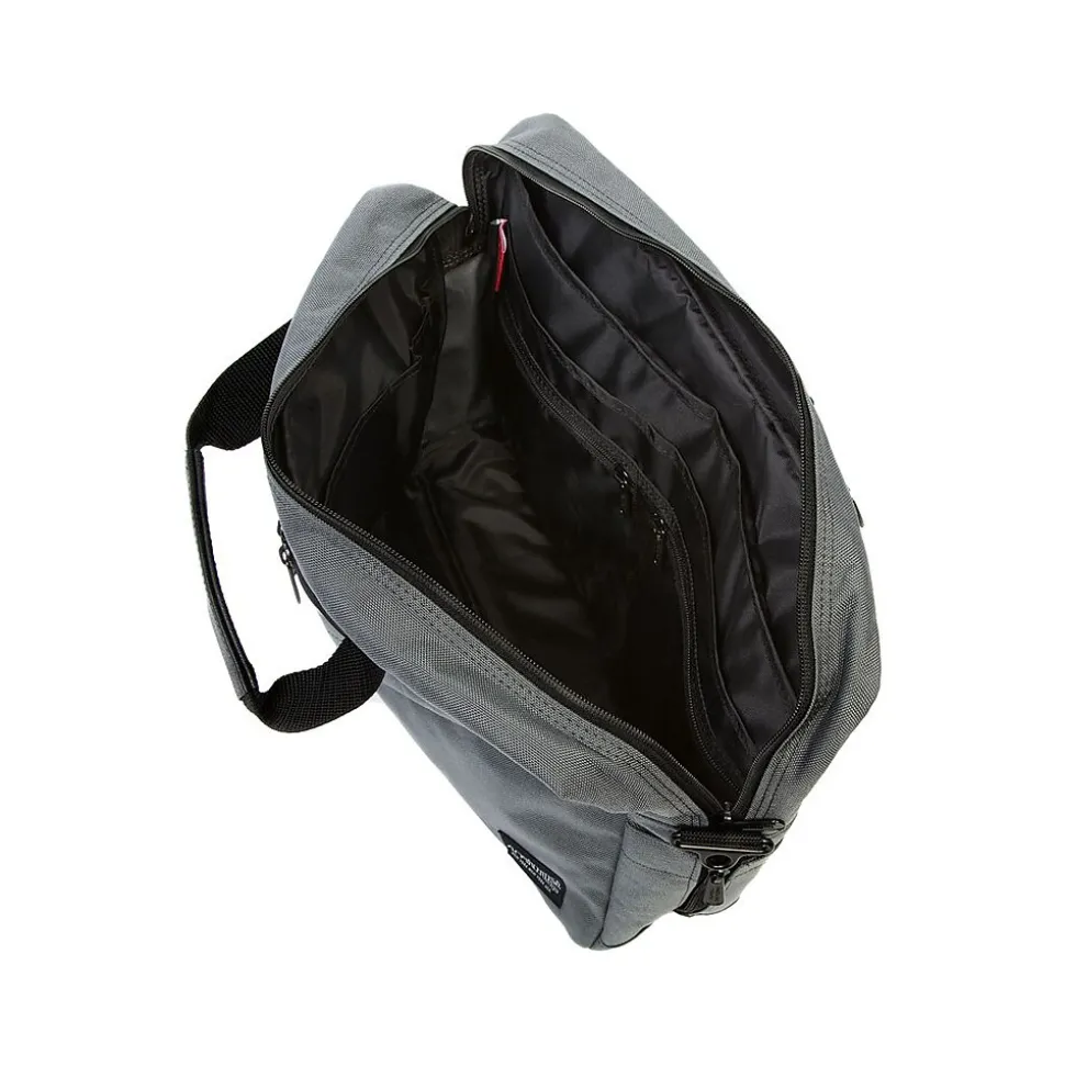 Manhattan Portage Second Avenue Fabric Water-Resistant Briefcase, Gray (1741-BL GRY)