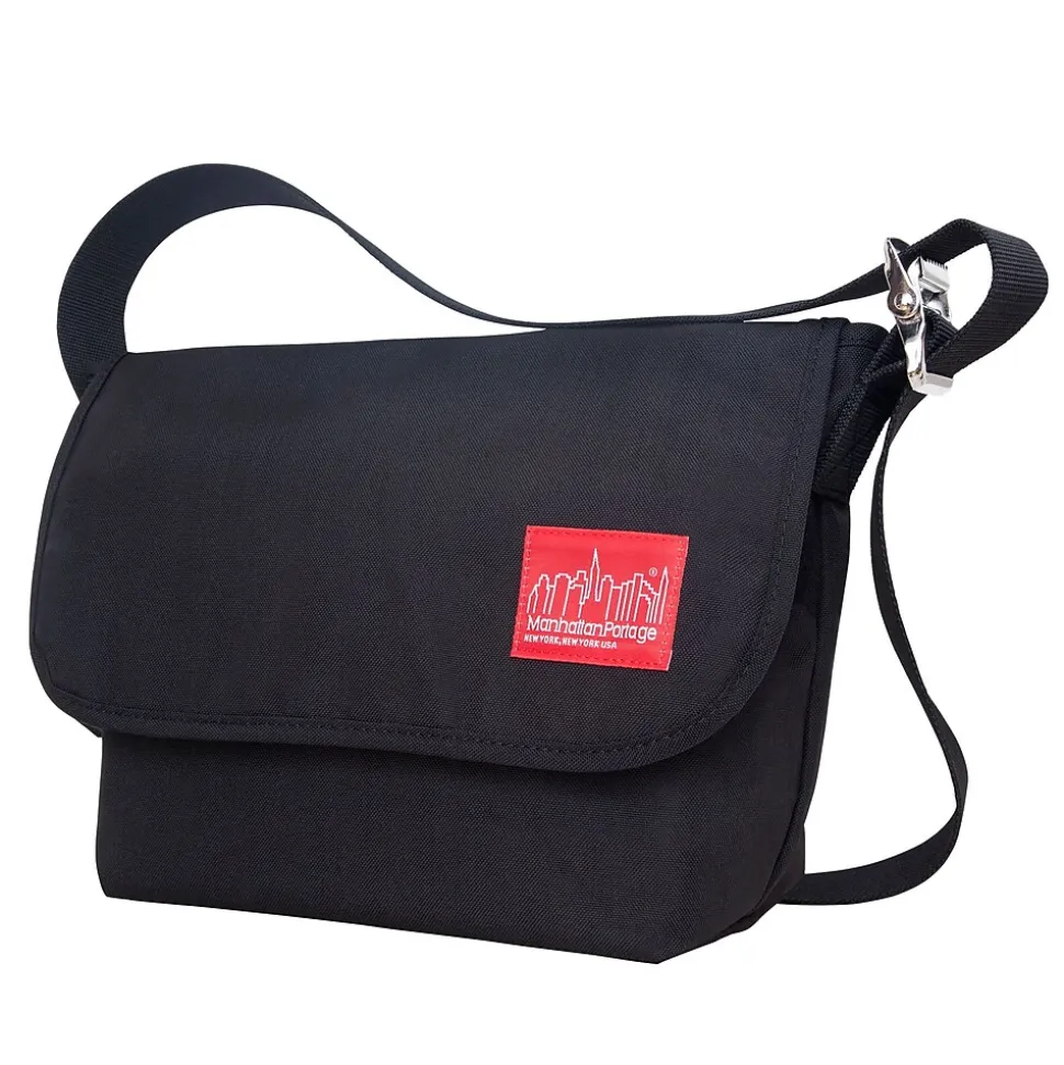 Manhattan Portage Vintage Messenger Bag Jr. Medium Black (1606V-JR BLK)