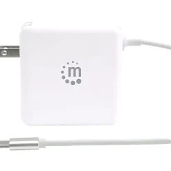 Manhattan Power Delivery Wall Charger with Built-in USB-C Cable, 60-Watts, White, (180245)