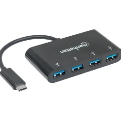 Manhattan SuperSpeed 4-Port USB 3.0 Hub, Black (ICI162746)