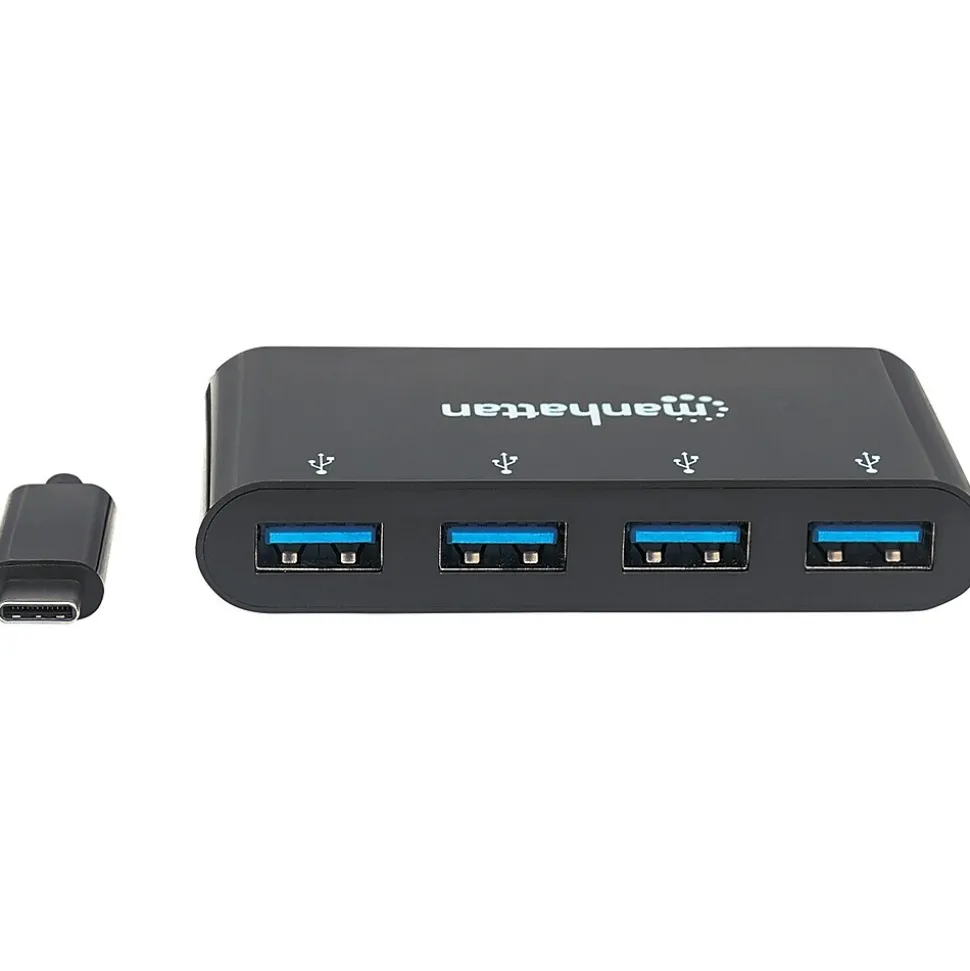Manhattan SuperSpeed 4-Port USB 3.0 Hub, Black (ICI162746)