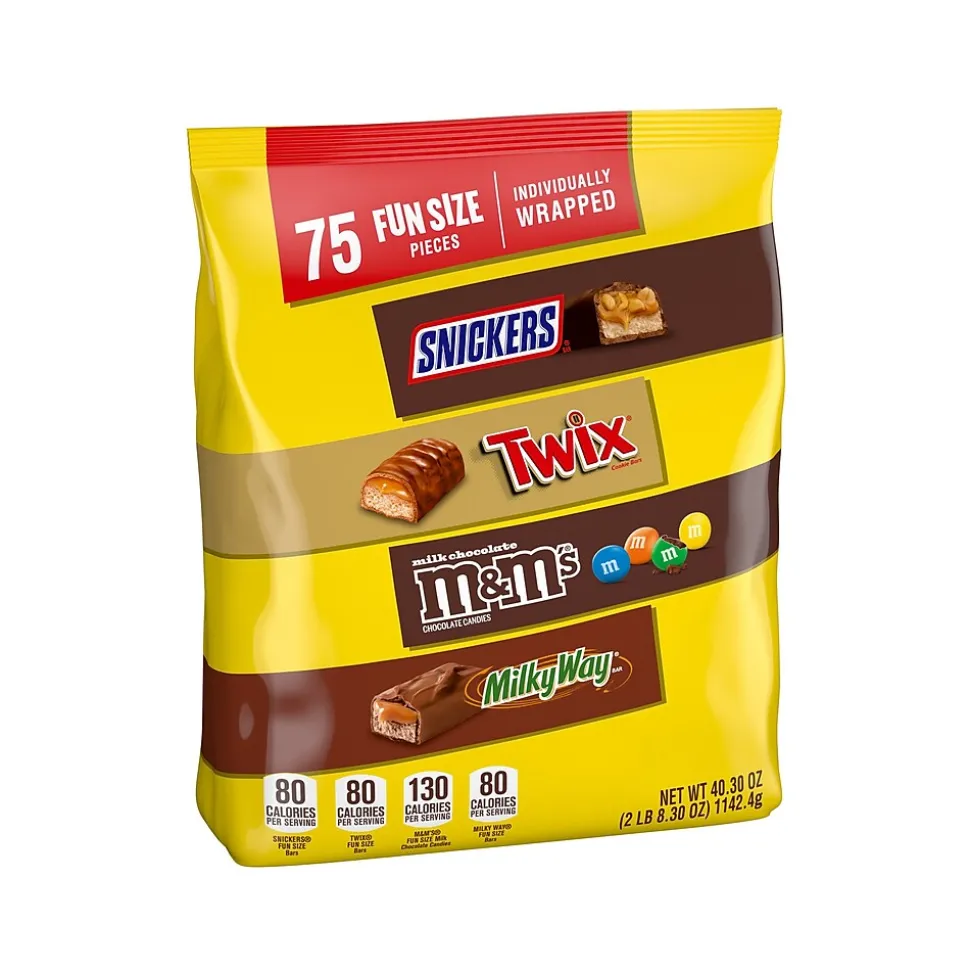 Mars Fun-Size Milk Chocolate Candy Variety Mix, 40.3 oz., 75 Pieces (459747)