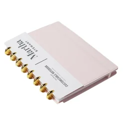 Martha Stewart Customizable Notebook, 6.38" x 9", Unruled, 60 Sheets, Blush (MS107U)