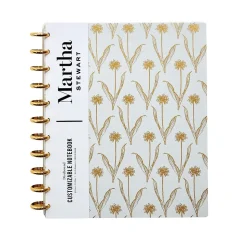 Martha Stewart Grey Floral Poly Letter Discbound Notebook (MS102K)